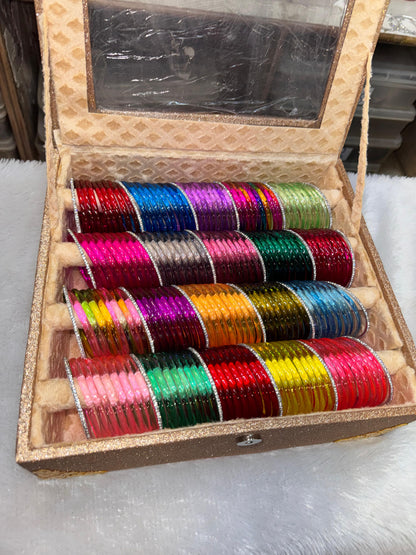 Jelly Bangles With 24 diamond bangles in box