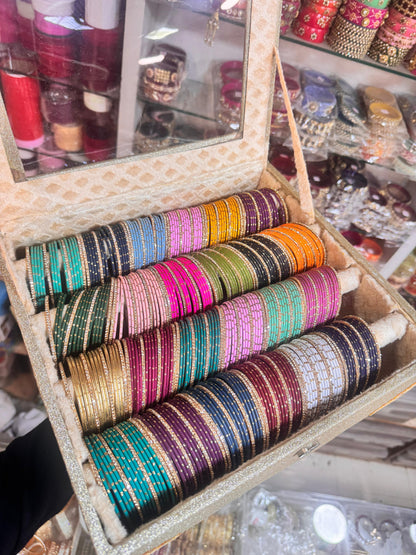 New METAL DOTTED BANGLES WITH ORGANISER