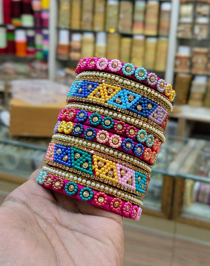 Thread multy bangles set