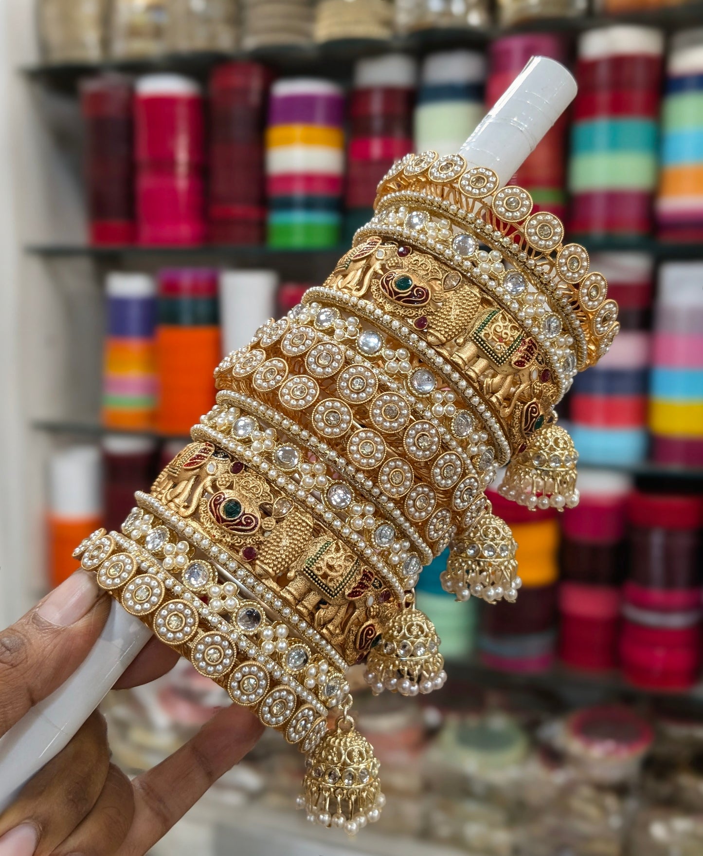 Jhumkha Rajwadi Bangles Set – Royal Elegance for Every Occasion