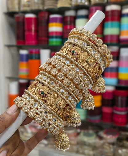 Jhumkha Rajwadi Bangles Set – Royal Elegance for Every Occasion