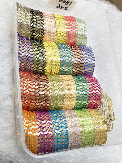 24 dozen 
Velvet fur bangles combo with gungroo