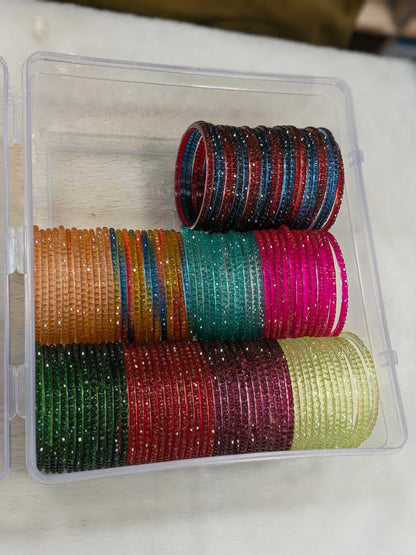 Color drop glass bangles