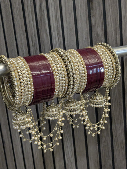 Bridal Chura with Kalera Bangles – Royal Punjabi Wedding Set