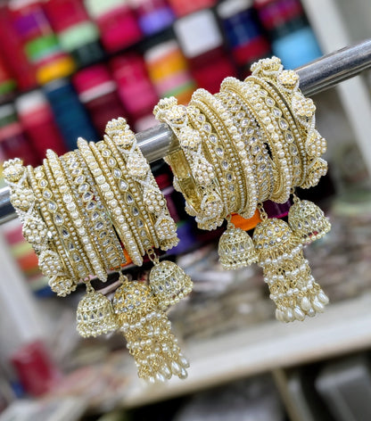 Bridal jhumka bangles