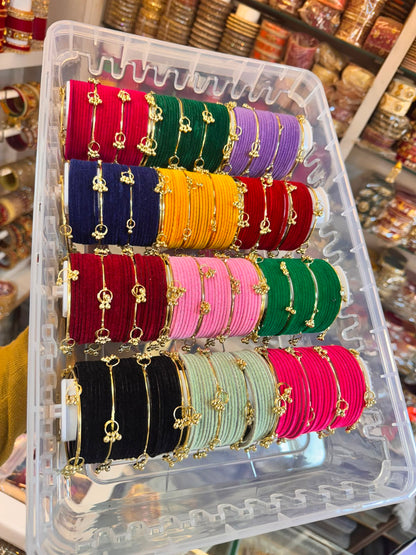 24 Dozen Premium Velvet Bangles Box with 48 Kashmiri Bangles & Free Organizer | Full Set