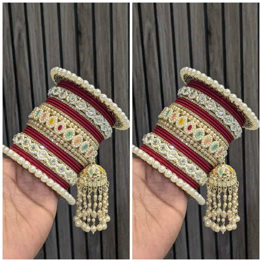 Trending polki bridal bangles