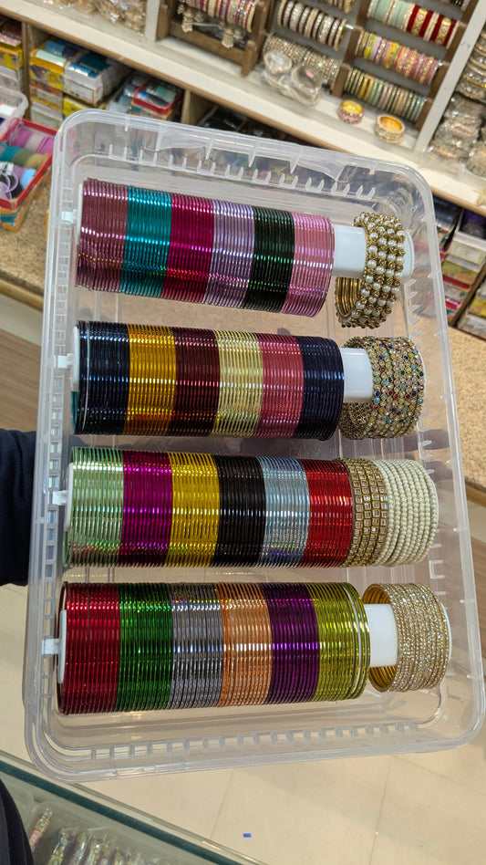Glossy bangles with siders + organizer