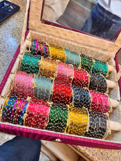 🔥 NEW TRENDING COMBO 
✨ 20 Color Jelly Bangles
🎀 Customize Your Name on the Box