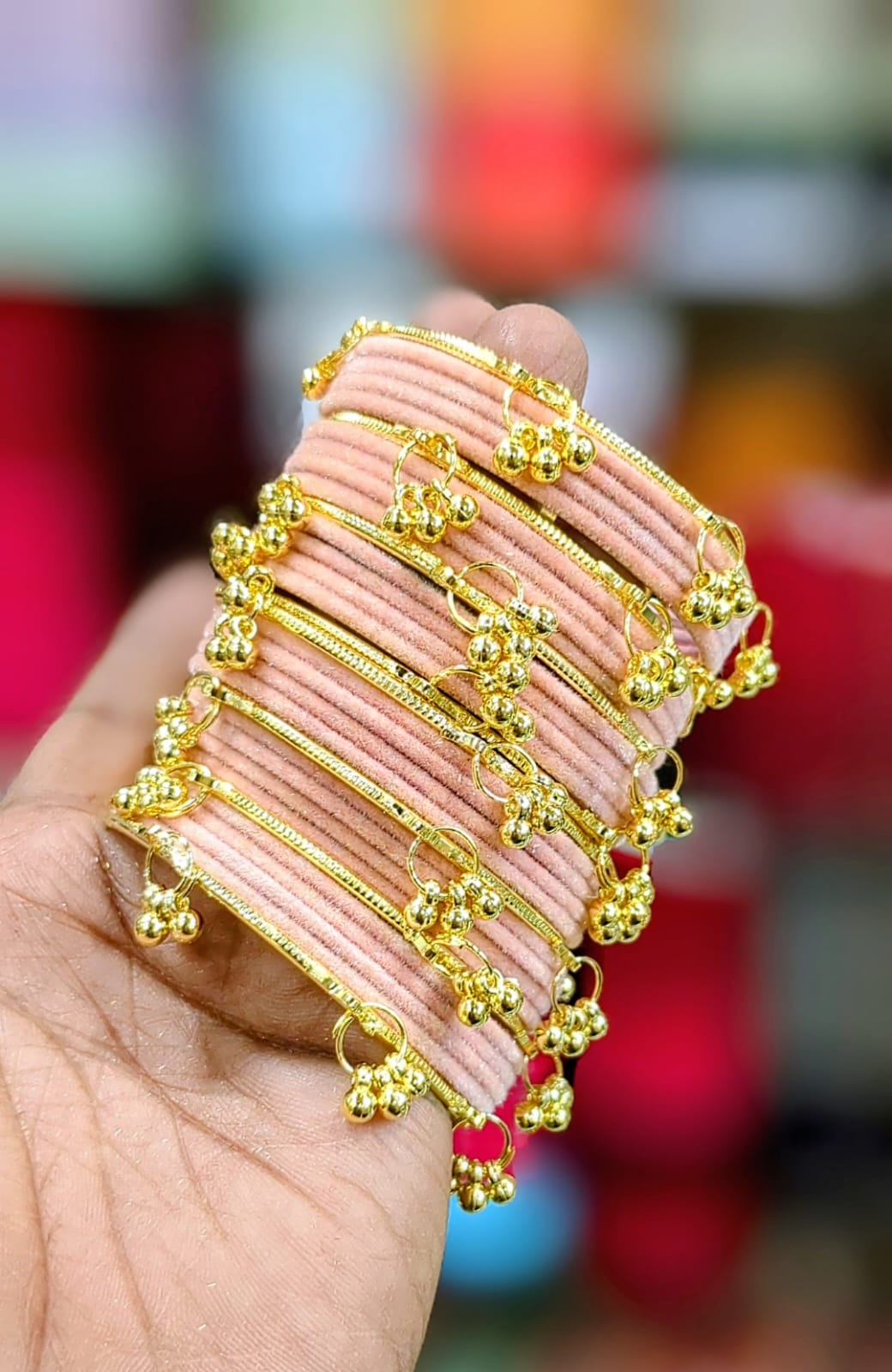 Kashmiri velvet bangles set