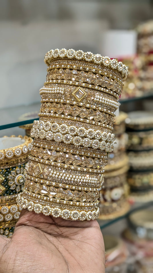 Golden bangles set