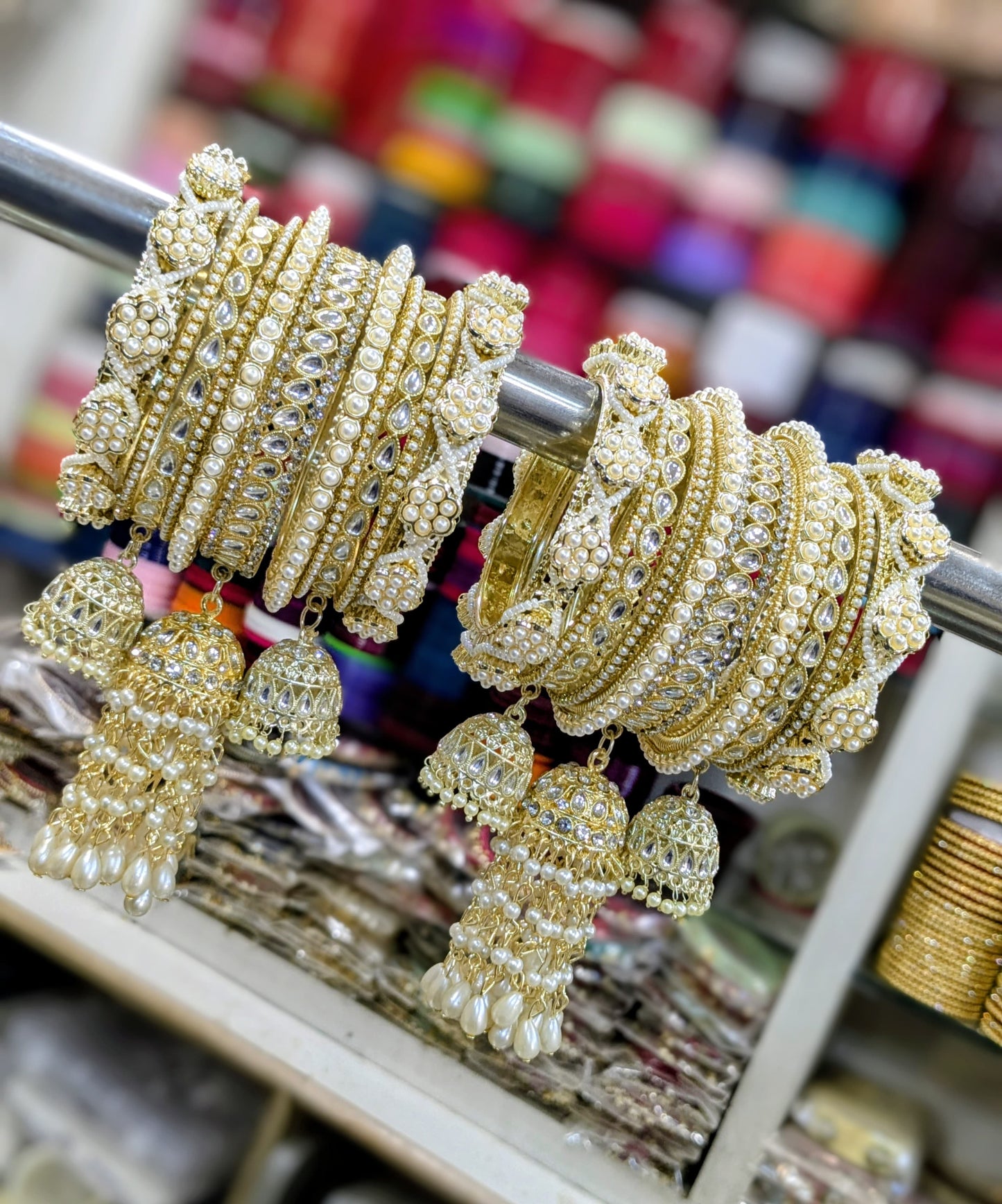 Bridal jhumka bangles