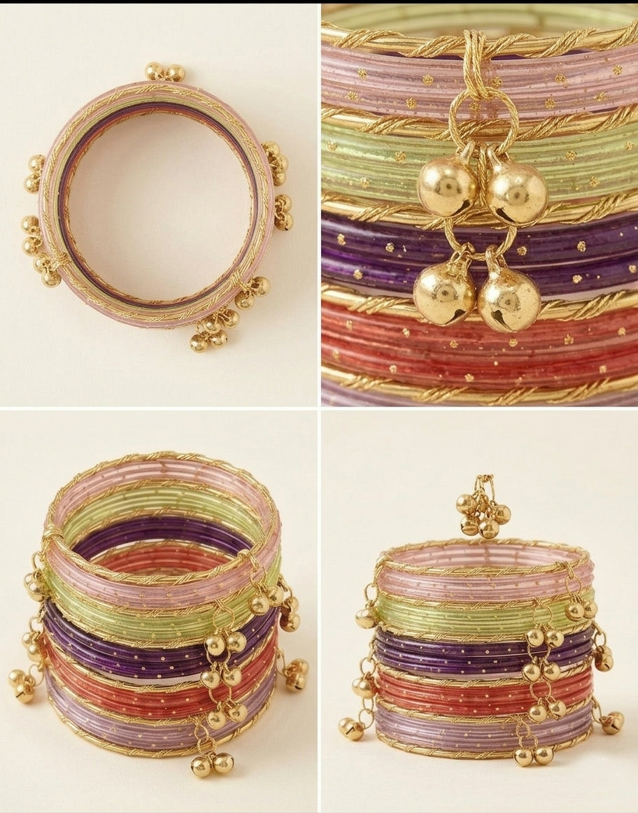 Kashmiri gungroo 
With raindrop bangles