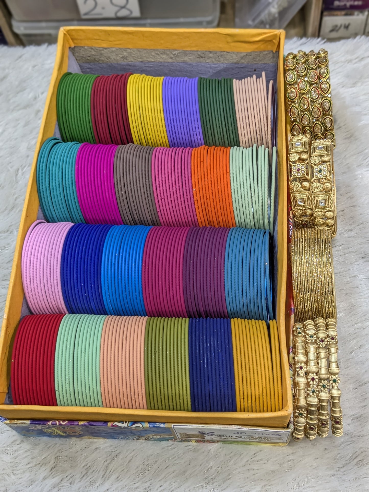 24 dozen matt bangles Combo With rajwadi siders
