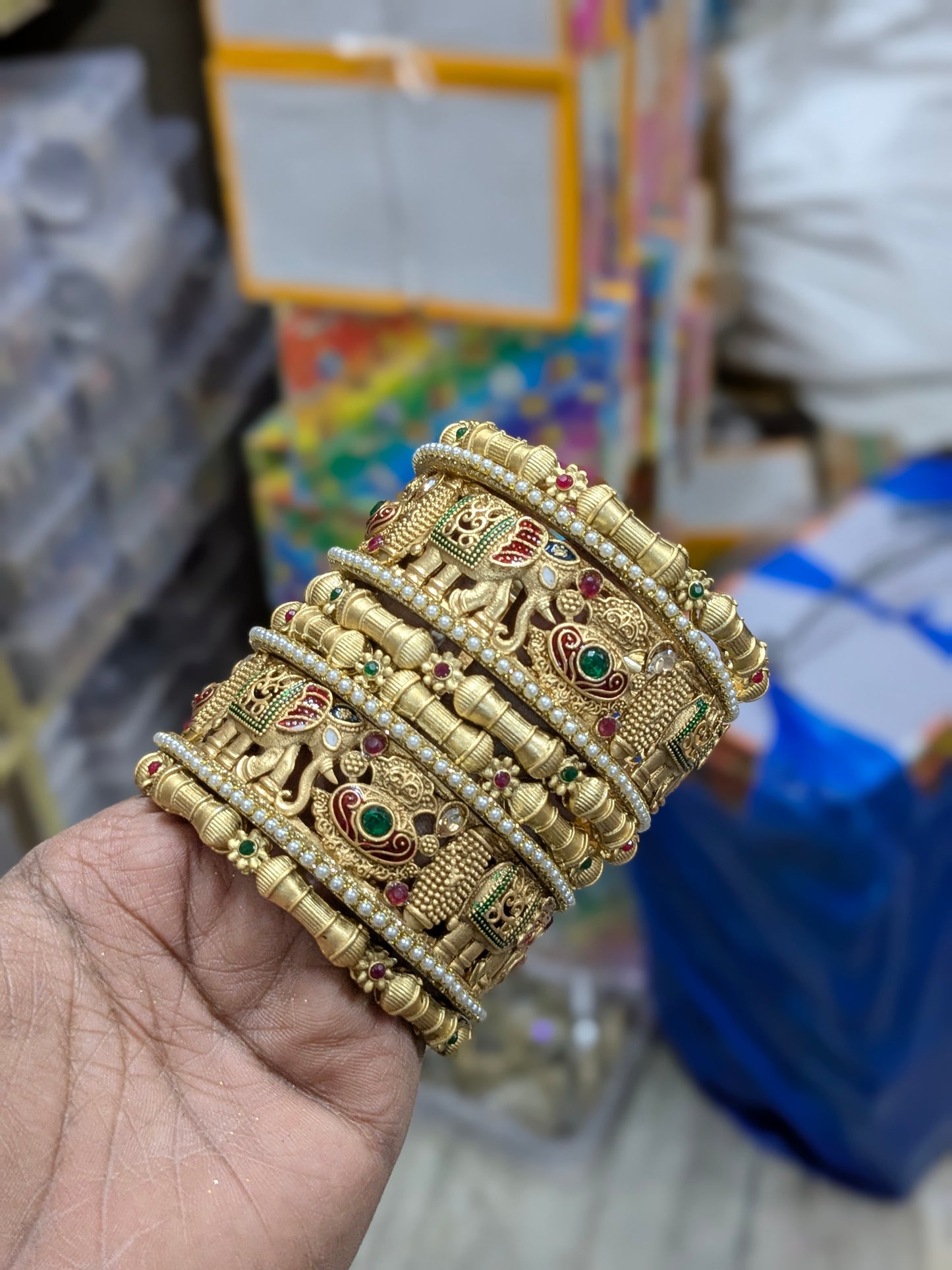 Elephant Kada Chudi Rajwadi Bangles Set – Royal Elegance in Every Detail 👑
