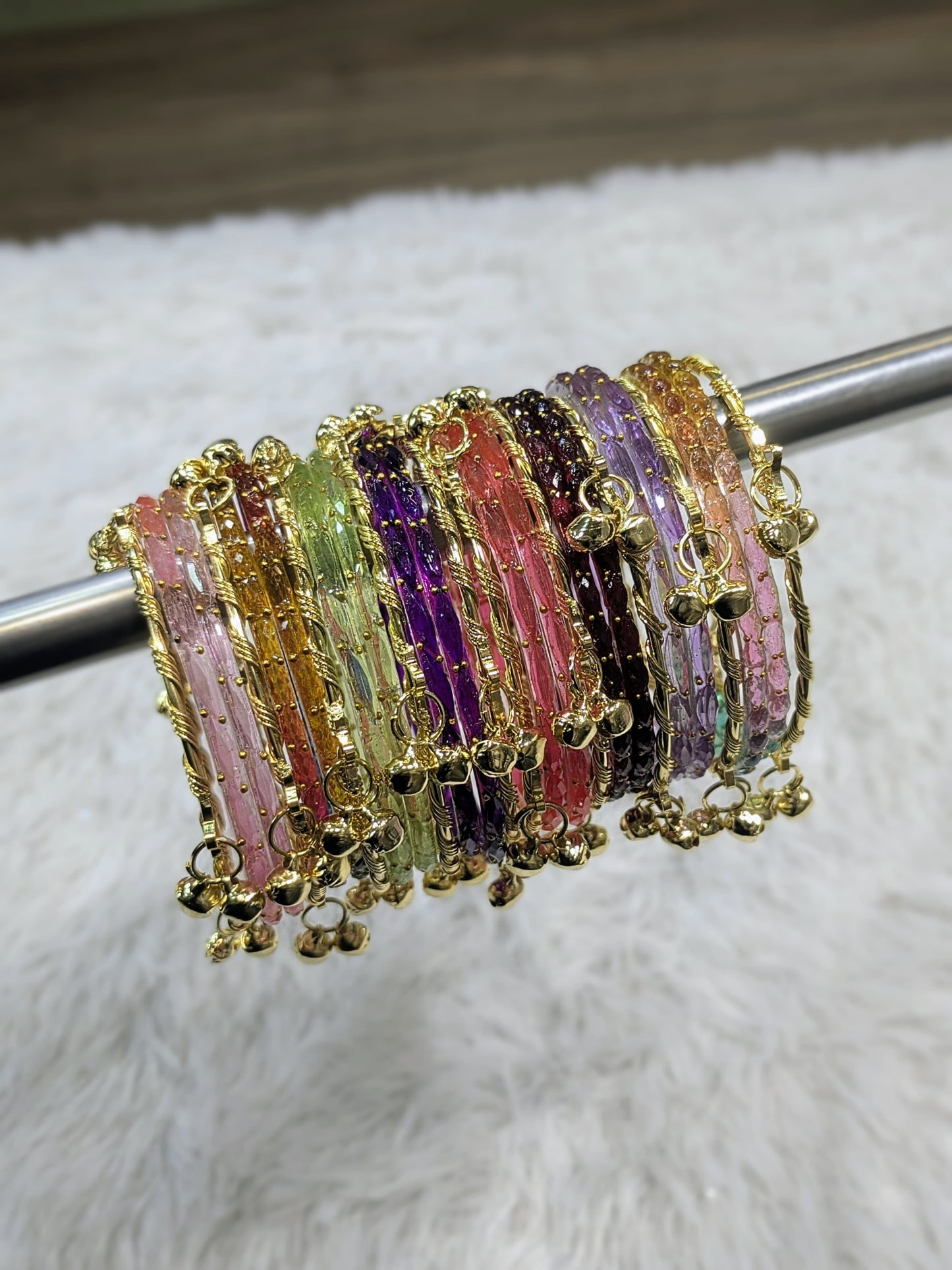 Kashmiri gungroo 
With raindrop bangles