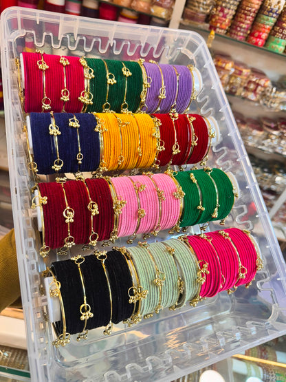 24 Dozen Premium Velvet Bangles Box with 48 Kashmiri Bangles & Free Organizer | Full Set
