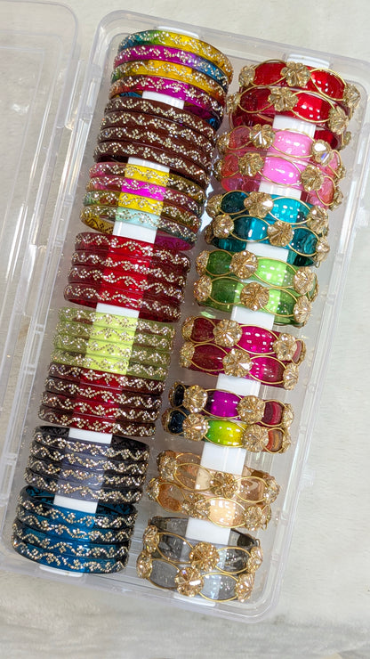 Festival glass bangles combo