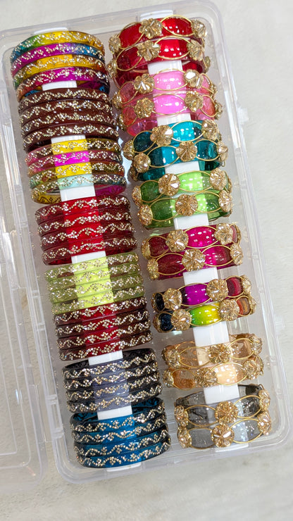 Festival glass bangles combo