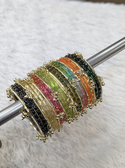 RAINDROP BANGLES 
WITH KASHMIRI GUNGROO