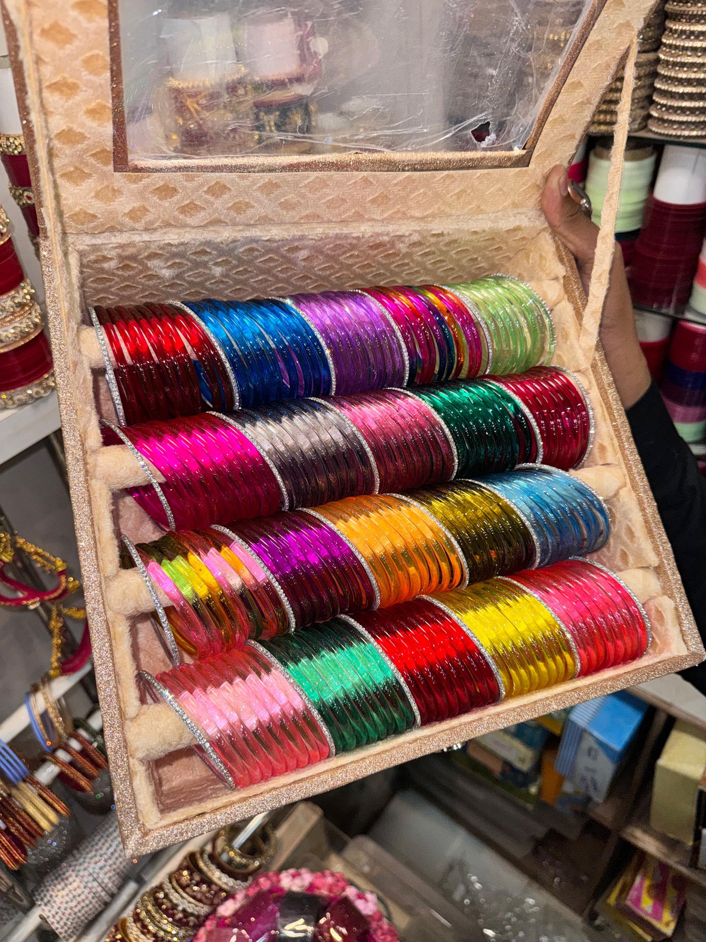 Jelly Bangles With 24 diamond bangles in box