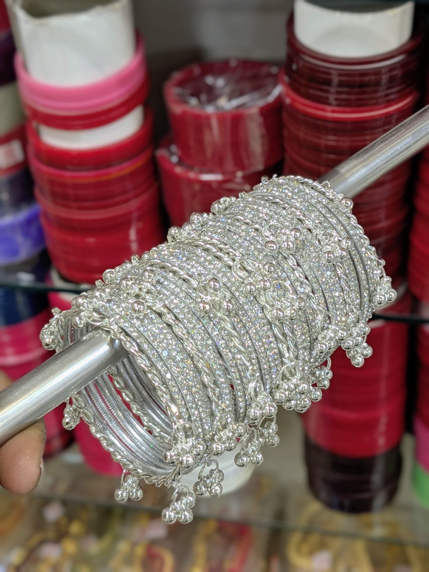 SILVER TOUCH KASHMIRI BANGLES SET