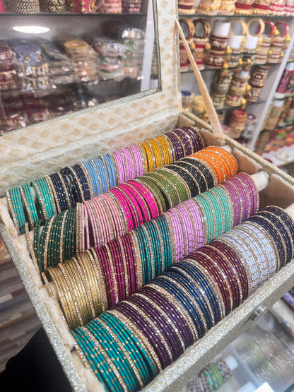 New METAL DOTTED BANGLES WITH ORGANISER