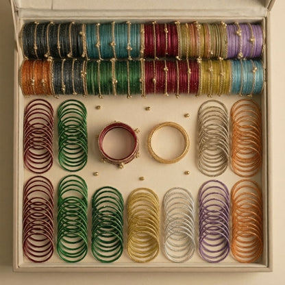Luxury Raindrop Bangles with Heavy Kashmiri Set and organizer