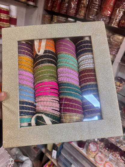 New METAL DOTTED BANGLES WITH ORGANISER
