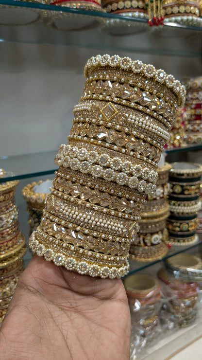 Golden bangles set
