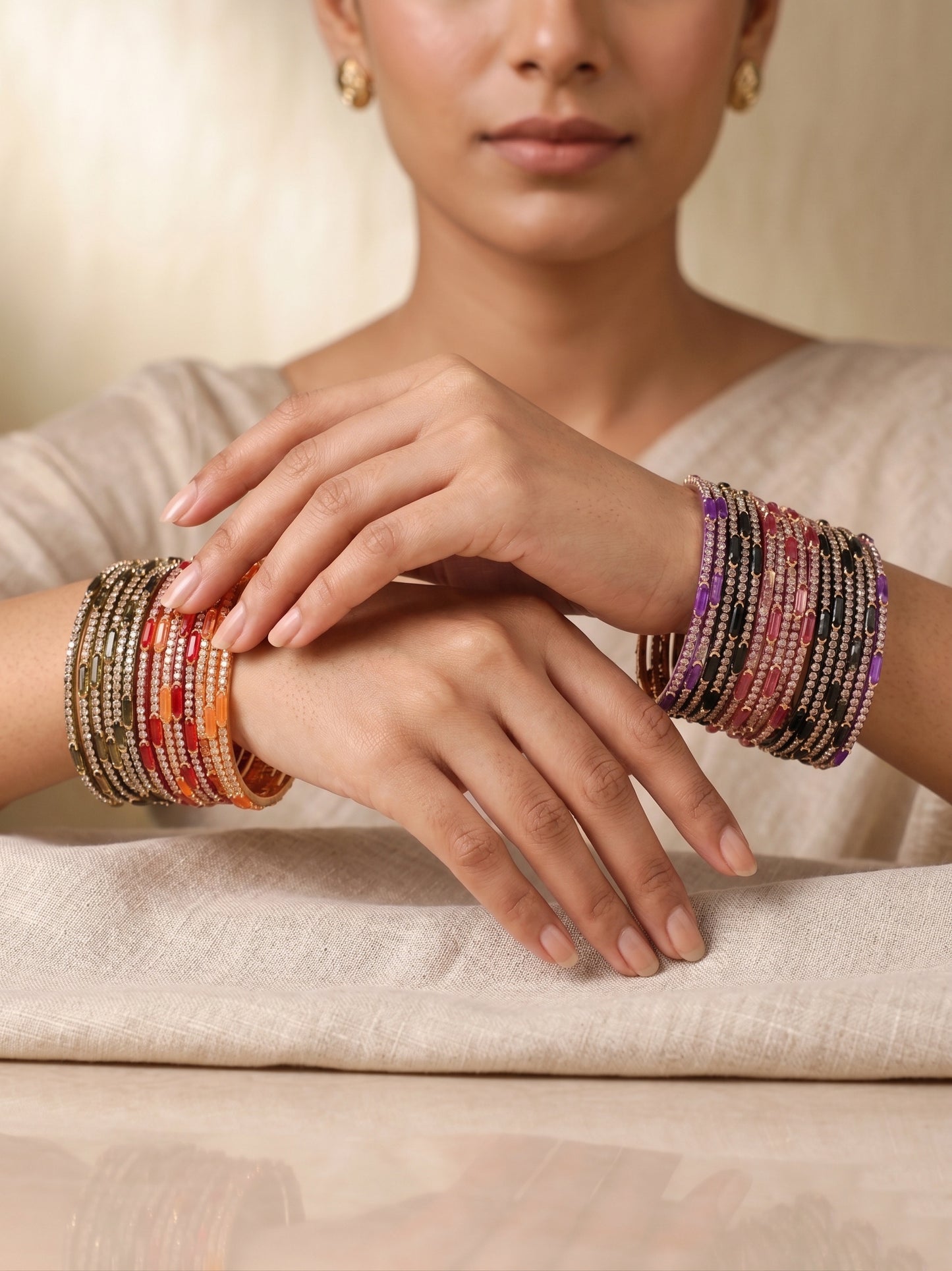 MOON GLASS BANGLES