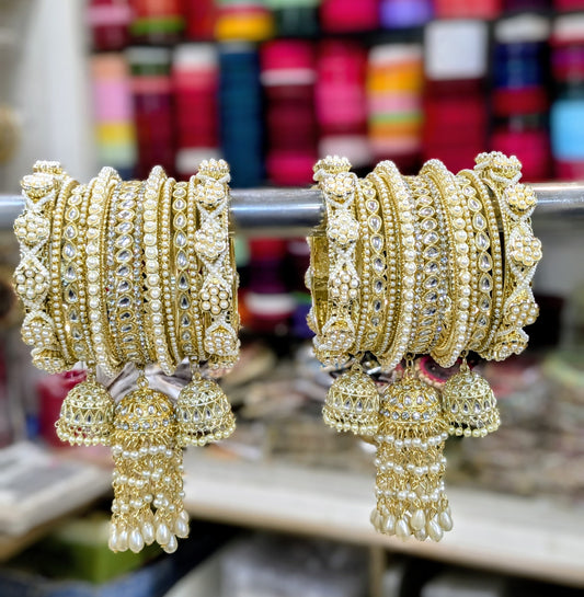 Bridal jhumka bangles