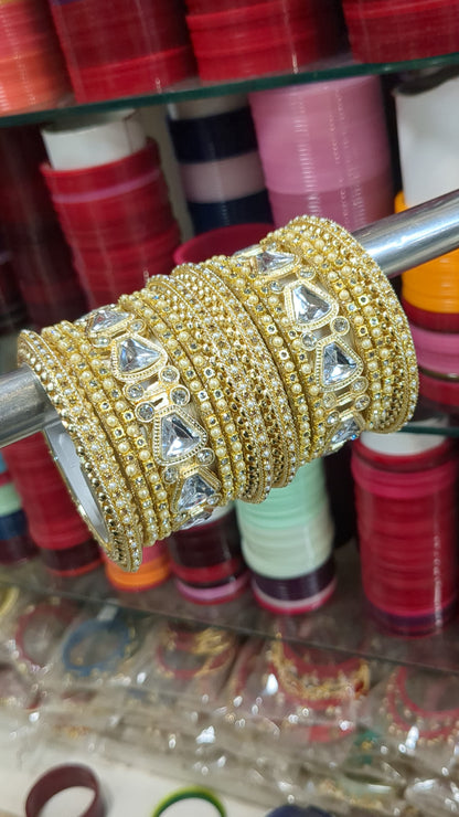 KUNDAN BANGLES SET