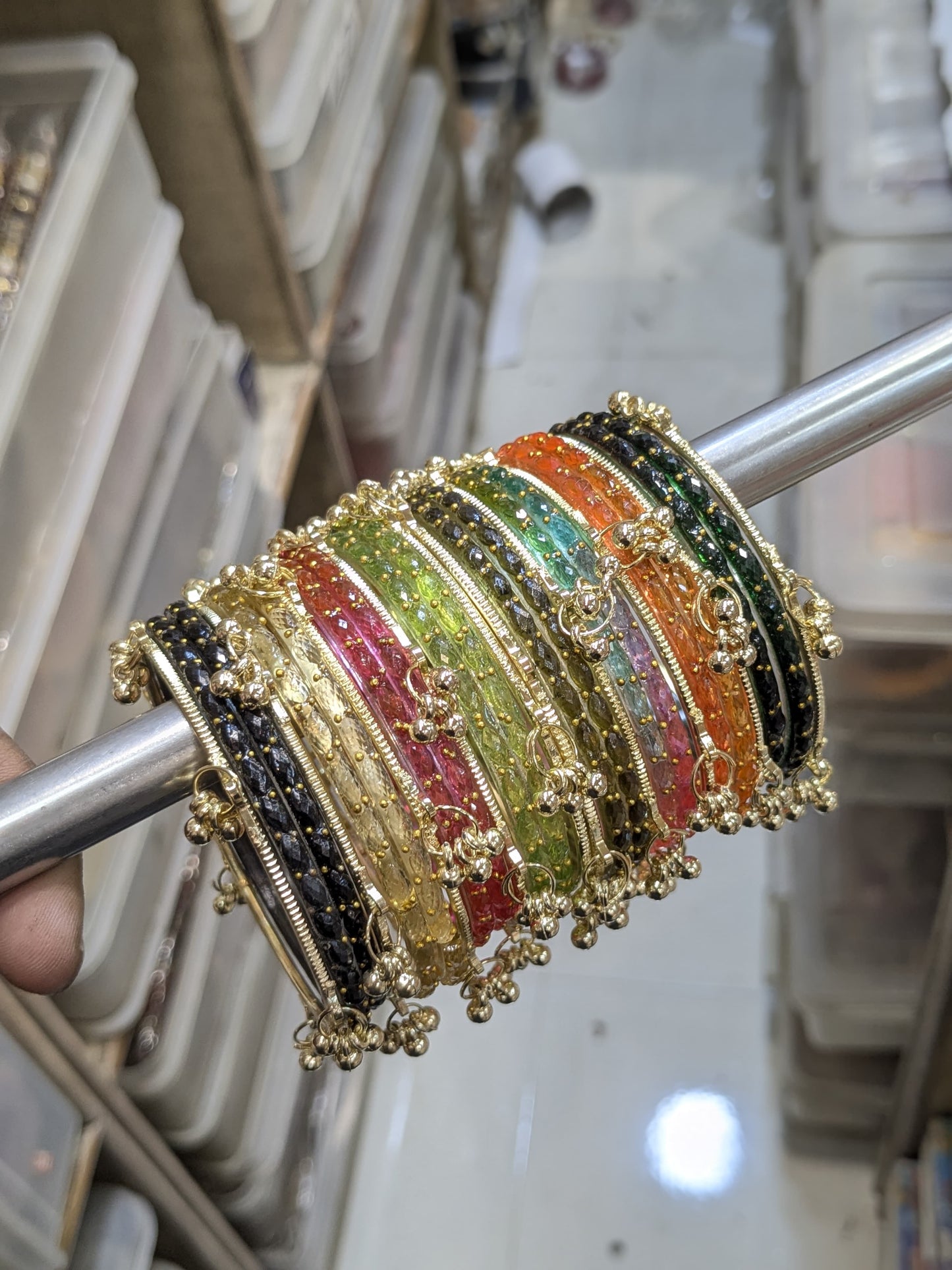 RAINDROP BANGLES 
WITH KASHMIRI GUNGROO