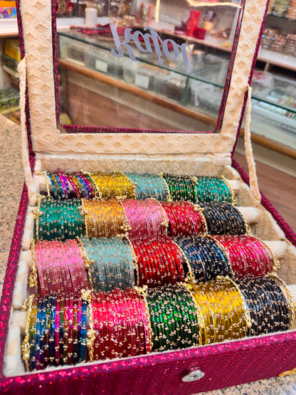 🔥 NEW TRENDING COMBO 
✨ 20 Color Jelly Bangles
🎀 Customize Your Name on the Box