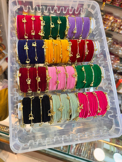 24 Dozen Premium Velvet Bangles Box with 48 Kashmiri Bangles & Free Organizer | Full Set