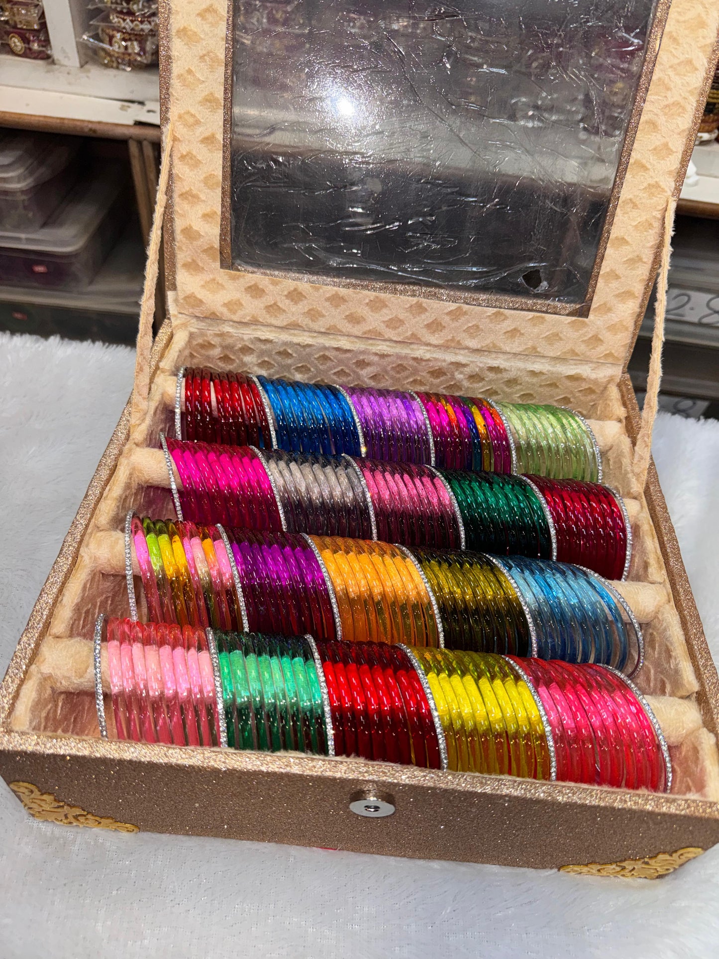 Jelly Bangles With 24 diamond bangles in box