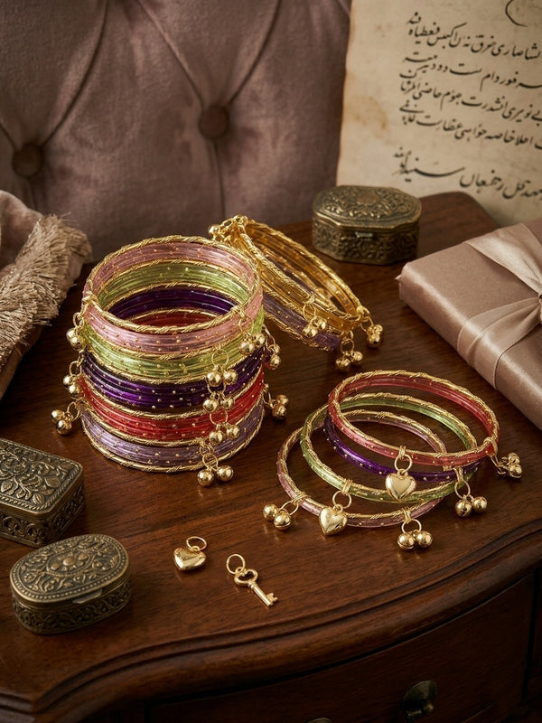 Kashmiri gungroo 
With raindrop bangles