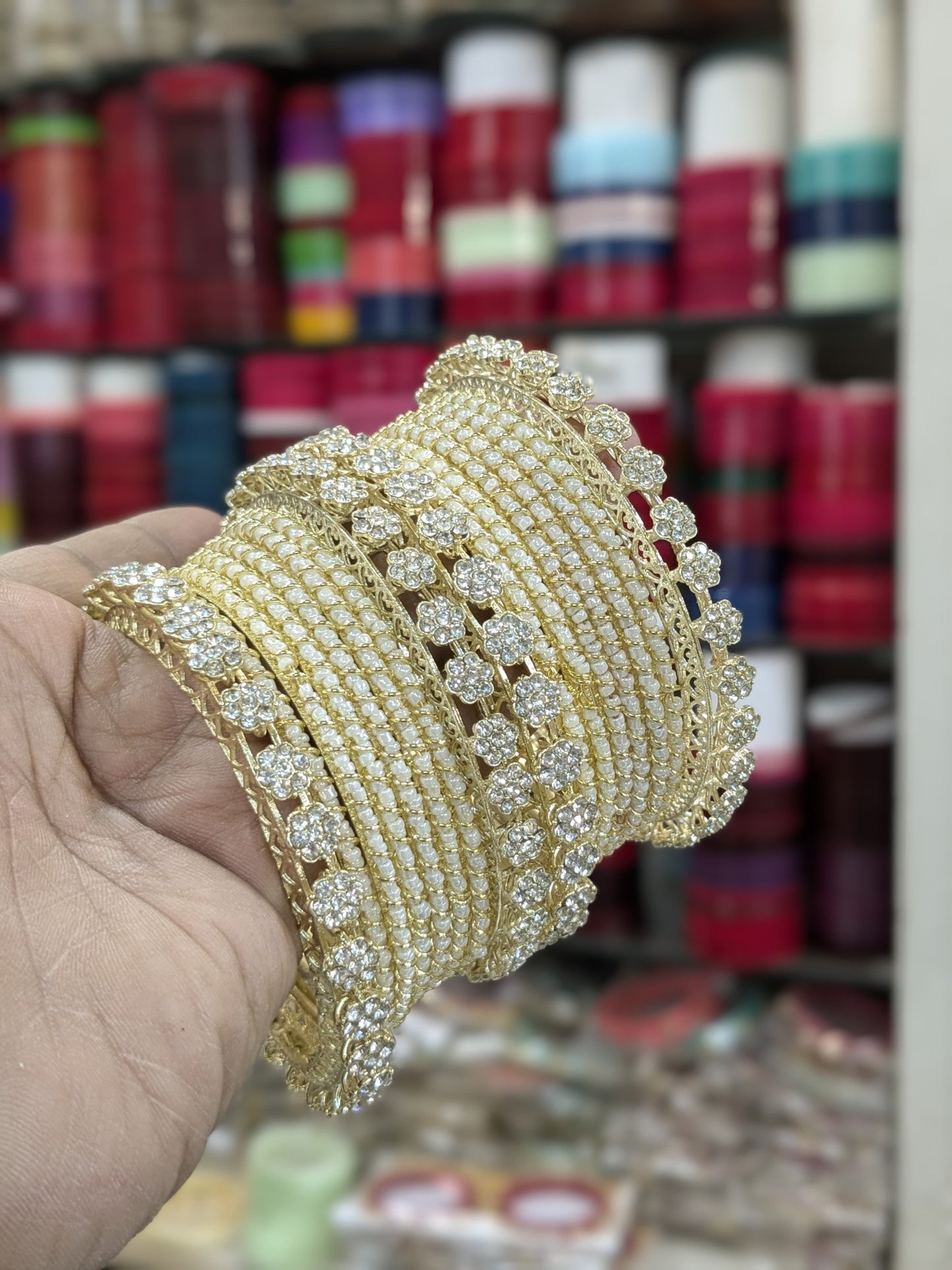 Pearl bangles set