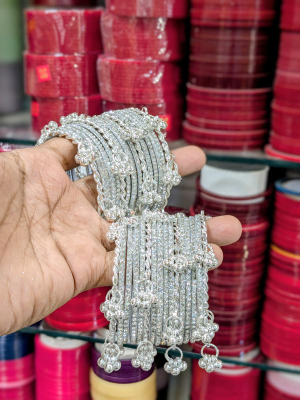 SILVER TOUCH KASHMIRI BANGLES SET