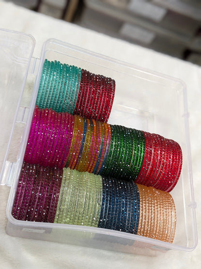 Color drop glass bangles