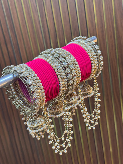 NEW JHUMKHA JOINT LATKAN BANGLES SET