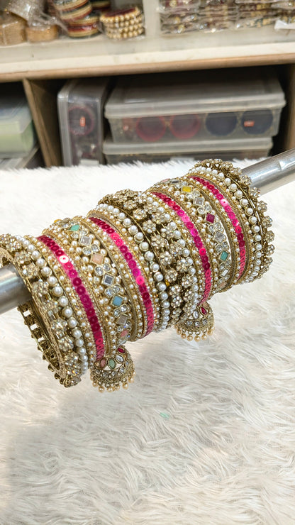 COPPER SEQUENCE BANGLES SET