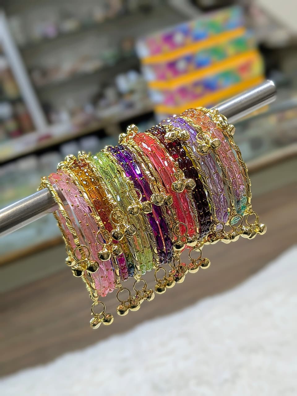 Kashmiri gungroo 
With raindrop bangles