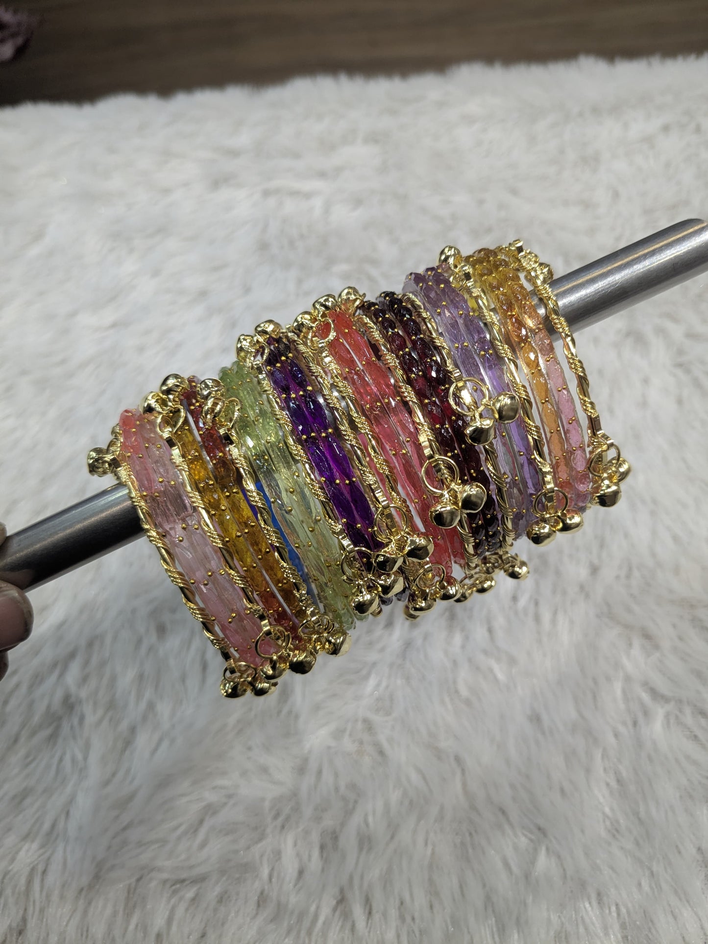 Kashmiri gungroo 
With raindrop bangles