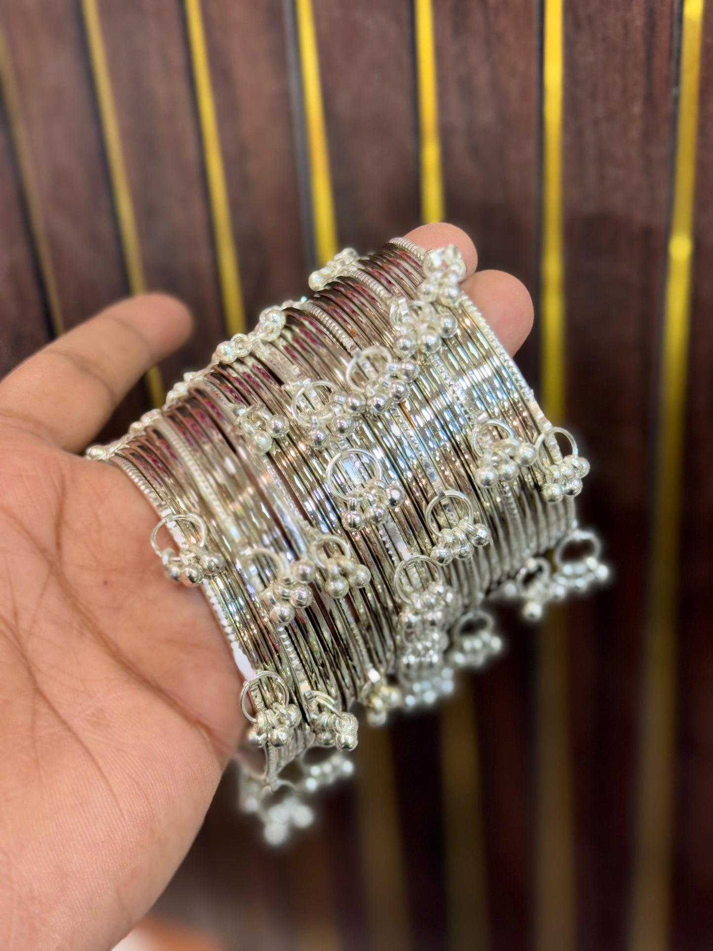 New trending Silver Bangle set