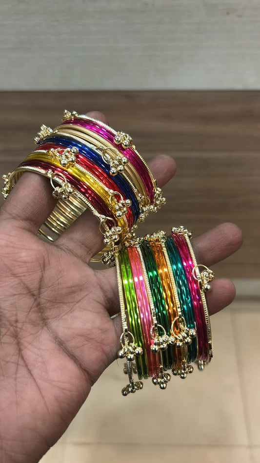 GLOSSY KASHMIRI BANGLES 
SET