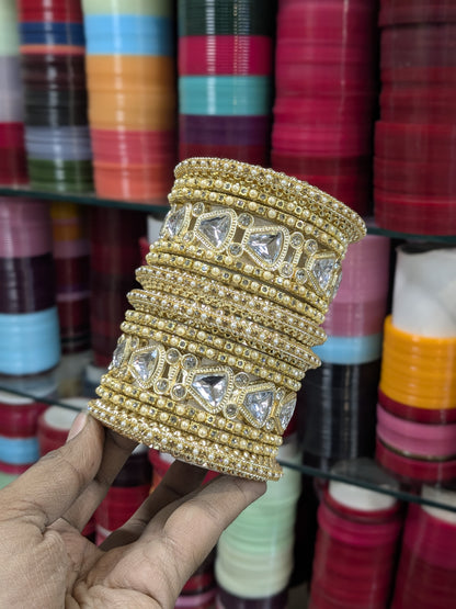 KUNDAN BANGLES SET