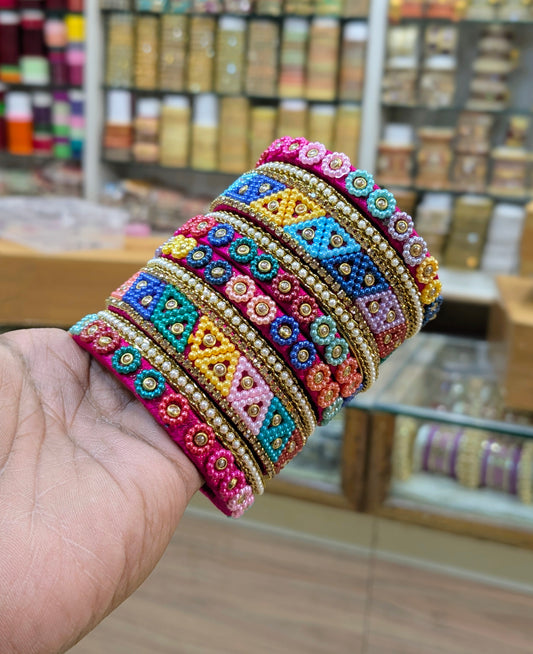 Thread multy bangles set