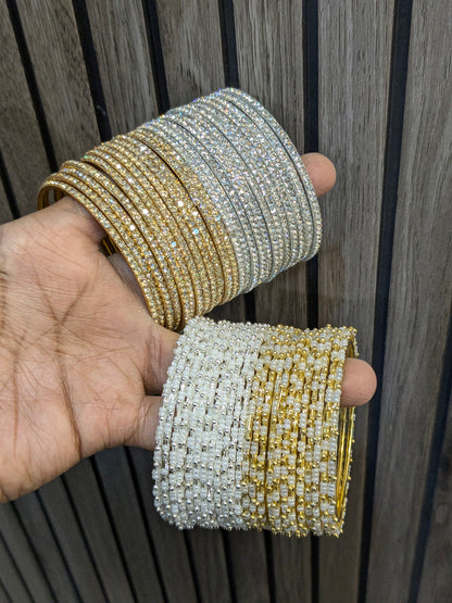 GOLDEN SILVER BANGLES COMBO